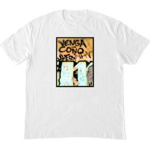 Camiseta Venga Coño con parche cosido blanca