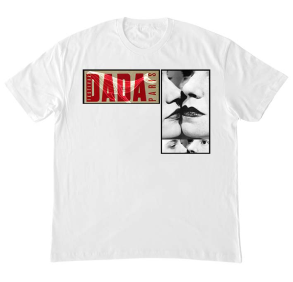 Camiseta El Beso Festival Dadá con parche blanca